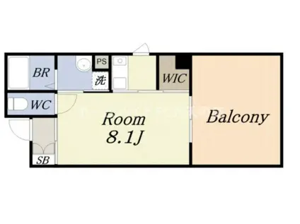 ユニッソン朝潮橋(1K/6階)の間取り写真