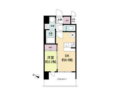 セレニテ十三ミラク(1DK/5階)の間取り写真