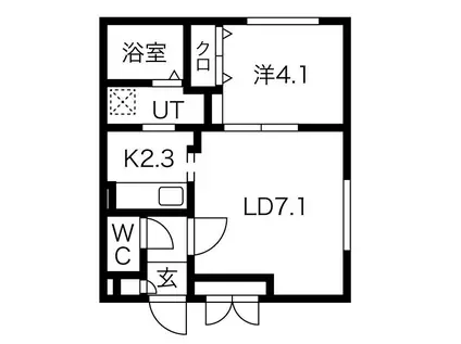 RENT二十四軒(1LDK/4階)の間取り写真