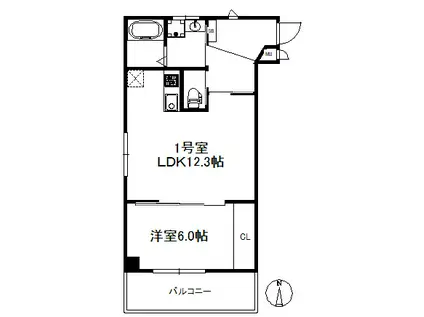 ANKER POINT 711(1LDK/3階)の間取り写真