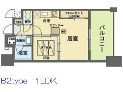 エステート・モア・高砂倶楽部(1LDK/3階)の間取り写真
