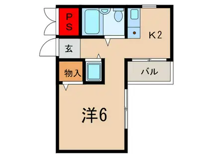 晴嵐マンション(1K/3階)の間取り写真
