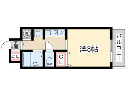 ミーールズ江坂(1K/6階)の間取り写真