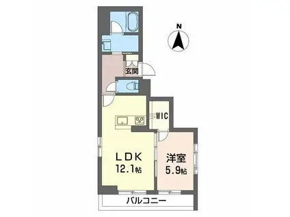 シャーメゾンS.K(1LDK/3階)の間取り写真