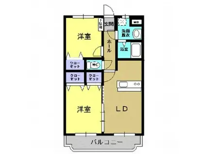 GRAND DE OSHIMA I(2LDK/1階)の間取り写真