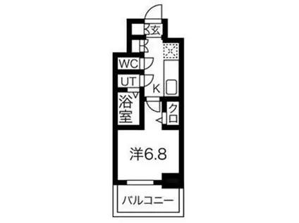 ES-GRANDE MINAMIMORIMACHIエスグランデ南森町(1K/3階)の間取り写真