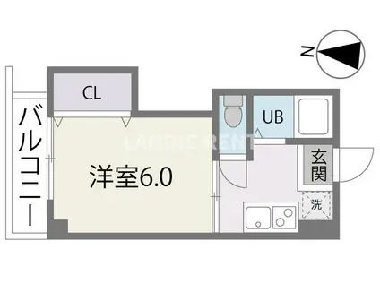 メゾン・ド・ウエストB(1K/1階)の間取り写真