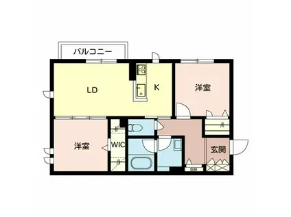 SHAMAISON PATRIE B(2LDK/2階)の間取り写真