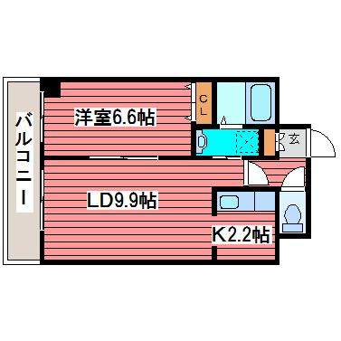 ティアラ月寒中央(1LDK/10階)の間取り写真