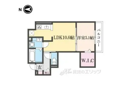 ラーゼン ルーエ(1LDK/2階)の間取り写真