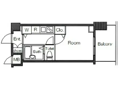 グランド・ガーラ西麻布(1K/8階)の間取り写真