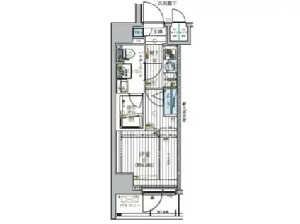 メインステージ北千住IV(1K/7階)の間取り写真