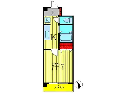 関和ビル(1K/3階)の間取り写真