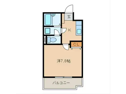 パエゼ今泉(1K/7階)の間取り写真