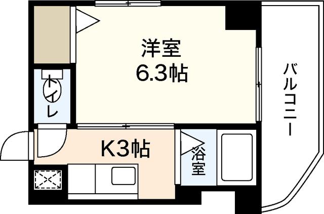 クレールヒロ(1K/3階)の間取り写真