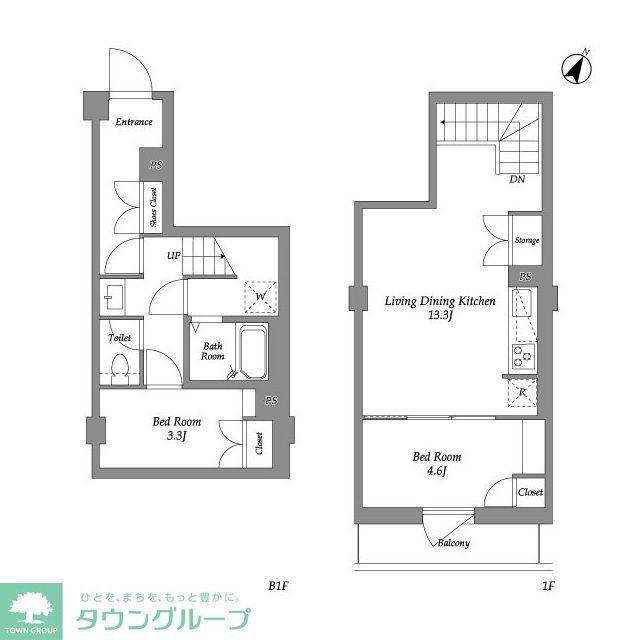 ザ・レジデンス用賀(2LDK/B1階)の間取り写真