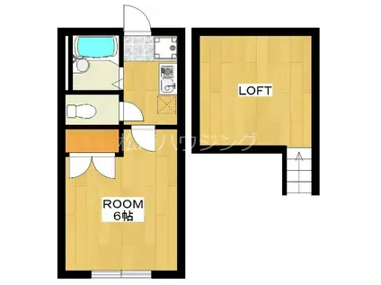 カームビレッジ(1K/2階)の間取り写真