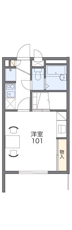 レオパレス川添II(1K/2階)の間取り写真