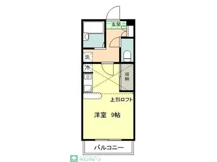 アルバニー荻嶋(ワンルーム/2階)の間取り写真