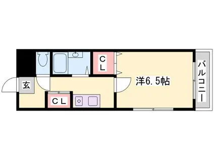 コーポサンライズ(1K/3階)の間取り写真