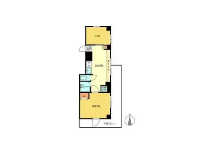 高野ビル(1SLDK/4階)の間取り写真
