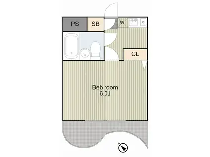 PAL COURT KURETAKE(1K/3階)の間取り写真