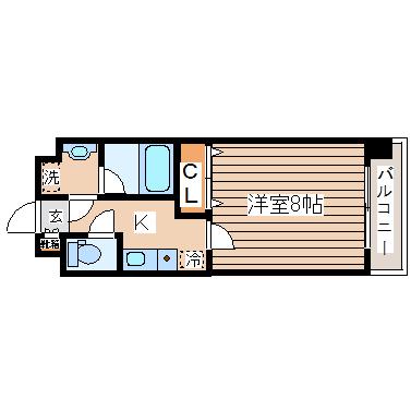 ヴィンテージ北山(1K/2階)の間取り写真
