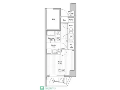 木場ステーションレジデンス(1K/8階)の間取り写真