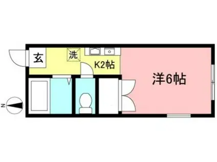 サクラコート(1K/1階)の間取り写真