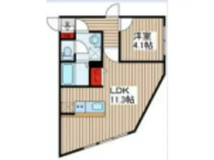 上石神井3丁目マンション(1LDK/3階)の間取り写真