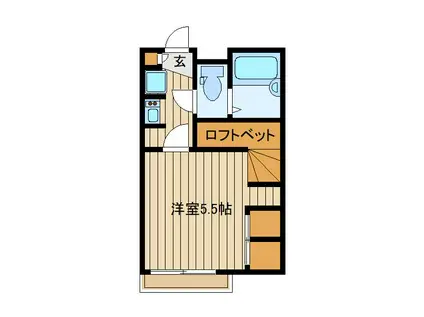 コンドリーザ(1K/2階)の間取り写真