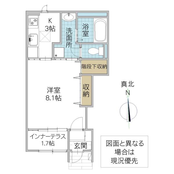 AVANTI(1K/1階)の間取り写真