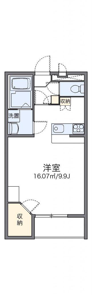 レオパレスエスポアールIII(1K/2階)の間取り写真