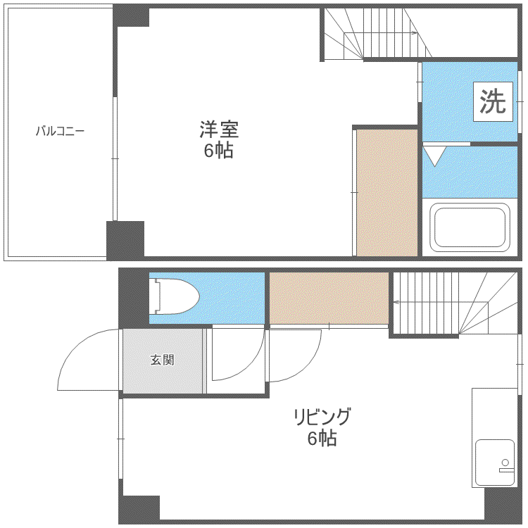 アリコベール宮の沢(1LDK/3階)の間取り写真