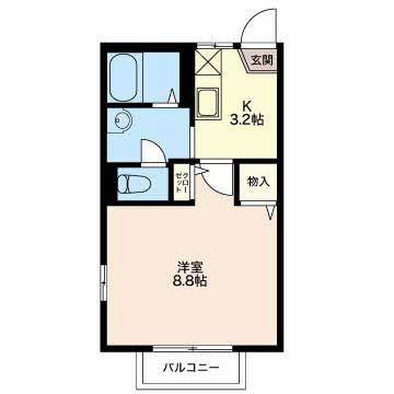 サライ21A棟(1K/1階)の間取り写真