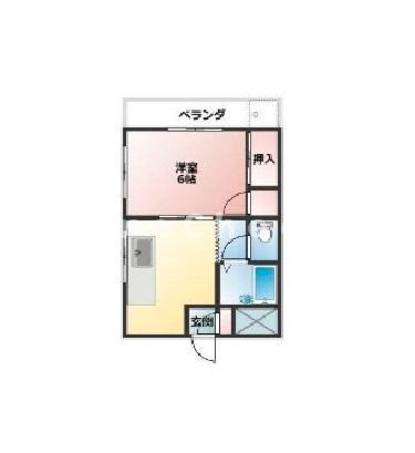 スターシティ星野(1K/3階)の間取り写真