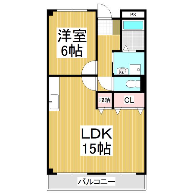 FINE OASIS AMYY(1LDK/2階)の間取り写真