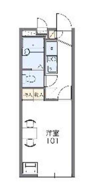 レオパレスHIRO(1K/1階)の間取り写真