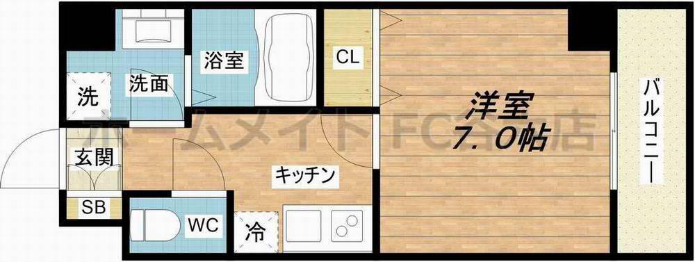AQUA GALAXY(1K/8階)の間取り写真