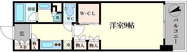 パークアクシス本町(1K/12階)の間取り写真