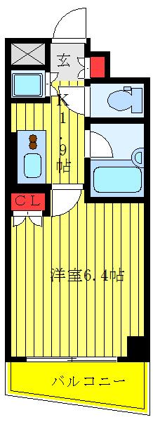 パークアクシス新板橋イースト(1K/9階)の間取り写真