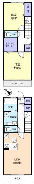 ウィーブ琴(2LDK/1階)の間取り写真