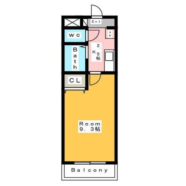 A・CITY今本町(1K/5階)の間取り写真
