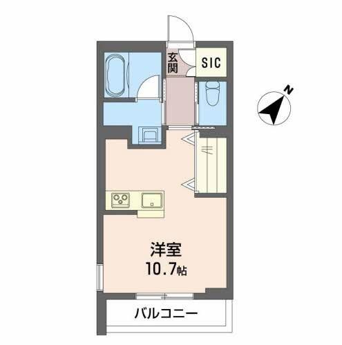 シャーメゾンフェリス(ワンルーム/1階)の間取り写真