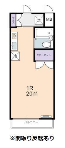 コーナーポケット(ワンルーム/3階)の間取り写真