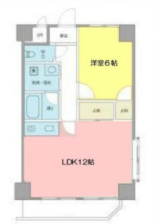 サンモールタナカ(1LDK/8階)の間取り写真