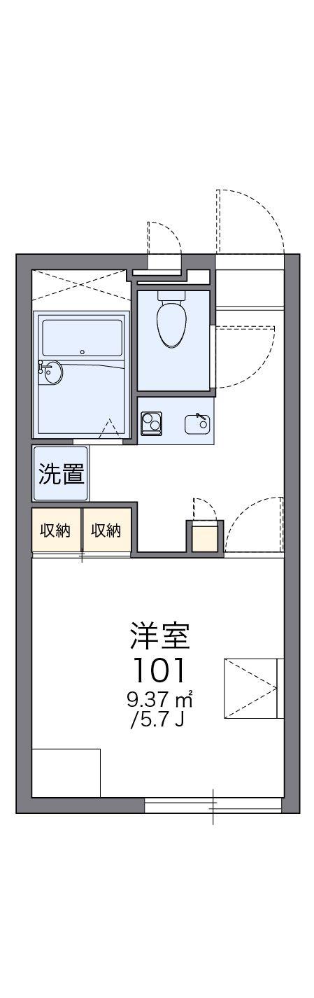 レオパレスシャルマンII(1K/2階)の間取り写真