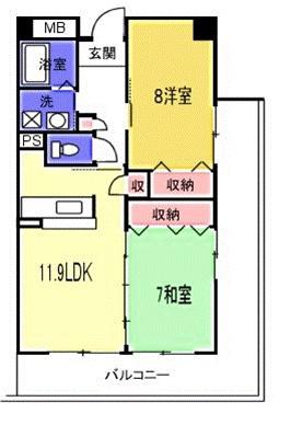 ファミールエポック南館(2LDK/5階)の間取り写真