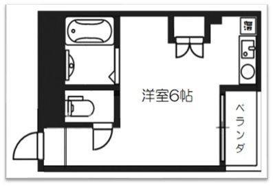レジデンスイン梅田(ワンルーム/8階)の間取り写真