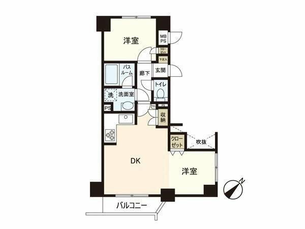 クリオ戸塚伍番館(1LDK/5階)の間取り写真